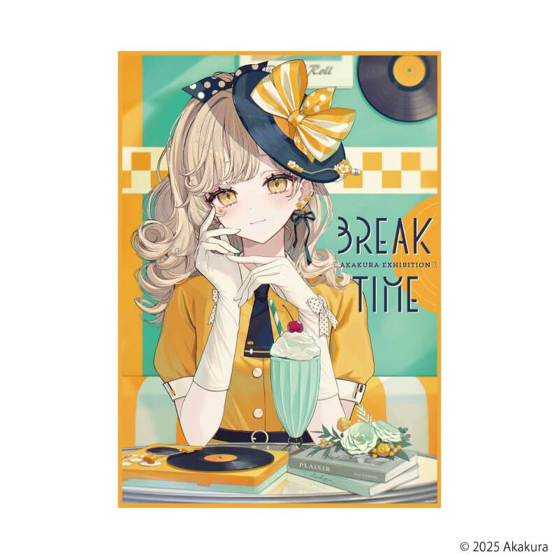 A3クリアポスター「赤倉個展『BREAK TIME』」01/キービジュアル(描き下ろしイラスト)