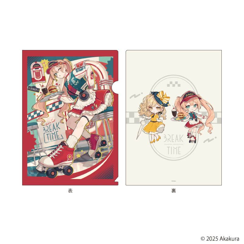 クリアファイル「赤倉個展『BREAK TIME』」01/サブビジュアル(描き下ろしイラスト)