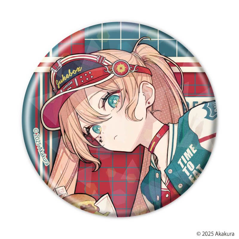 ホログラム缶バッジ(57mm)「赤倉個展『BREAK TIME』」01/コンプリートBOX(全14種)(公式&描き下ろしイラスト)