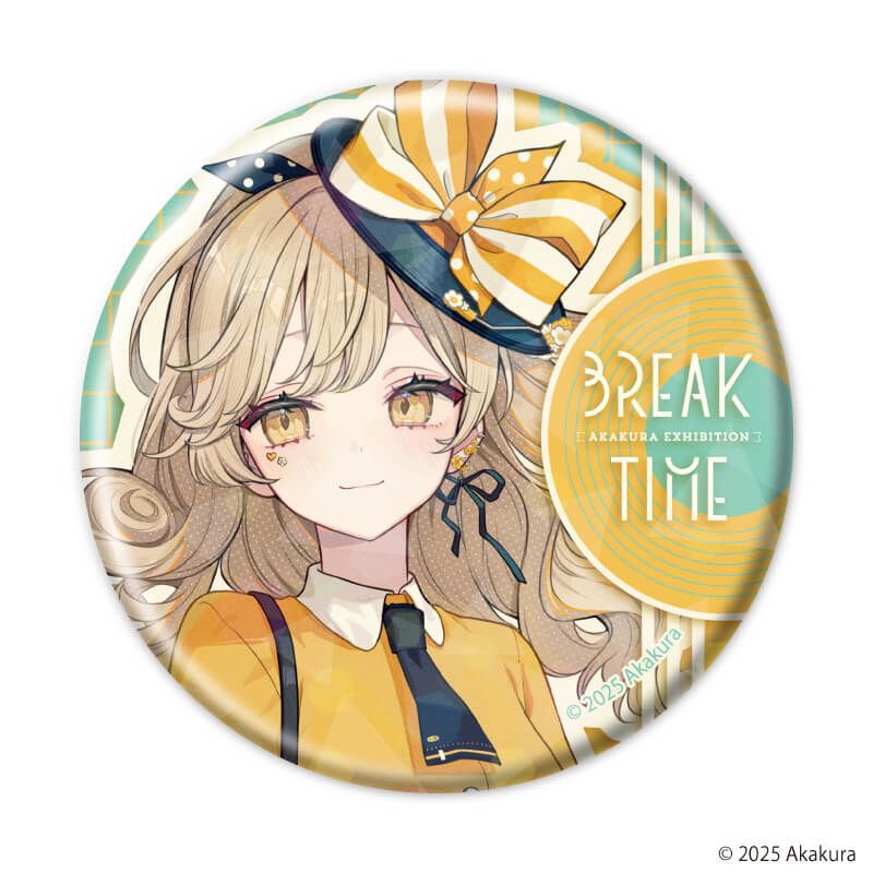 ホログラム缶バッジ(57mm)「赤倉個展『BREAK TIME』」01/コンプリートBOX(全14種)(公式&描き下ろしイラスト)
