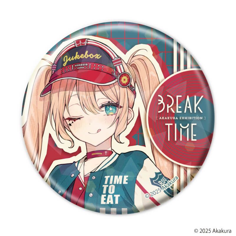 ホログラム缶バッジ(57mm)「赤倉個展『BREAK TIME』」01/コンプリートBOX(全14種)(公式&描き下ろしイラスト)