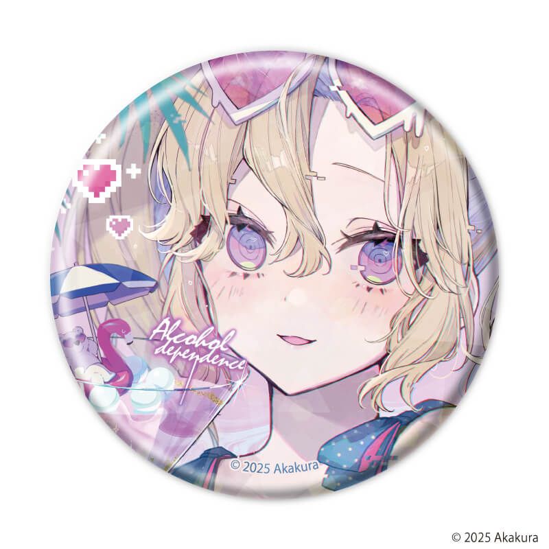 ホログラム缶バッジ(57mm)「赤倉個展『BREAK TIME』」01/コンプリートBOX(全14種)(公式&描き下ろしイラスト)