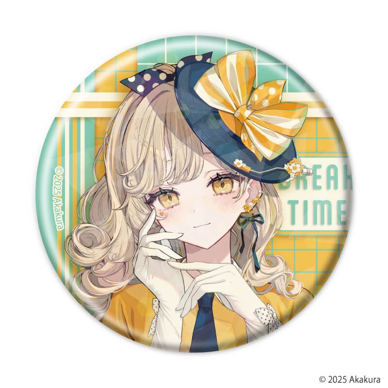 ホログラム缶バッジ(57mm)「赤倉個展『BREAK TIME』」01/ブラインド(14種)(公式&描き下ろしイラスト)