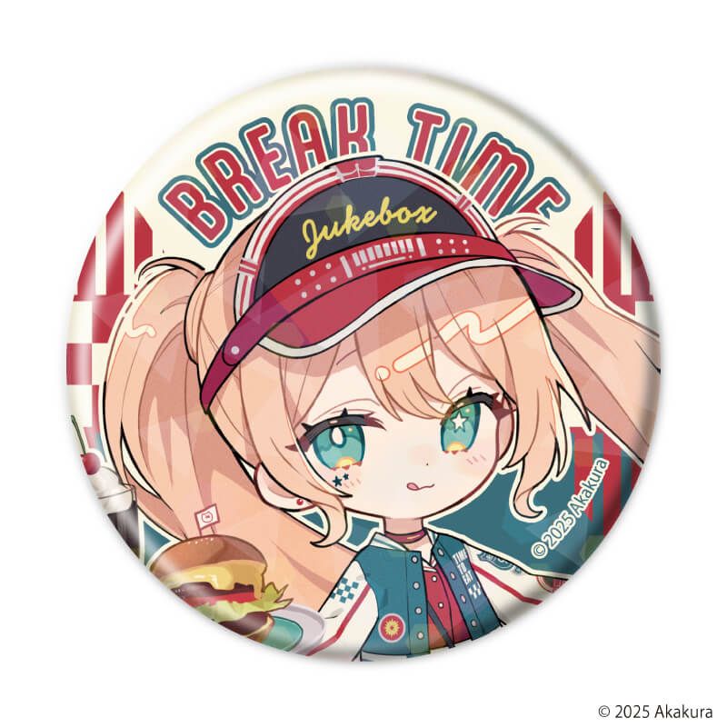 ホログラム缶バッジ(57mm)「赤倉個展『BREAK TIME』」01/ブラインド(14種)(公式&描き下ろしイラスト)