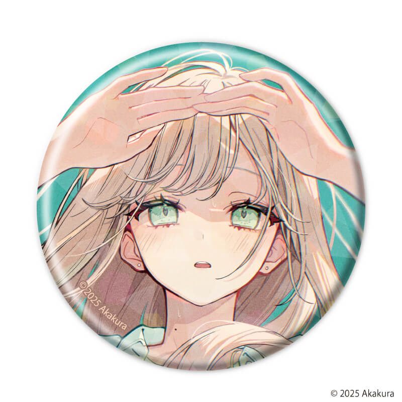 ホログラム缶バッジ(57mm)「赤倉個展『BREAK TIME』」01/ブラインド(14種)(公式&描き下ろしイラスト)