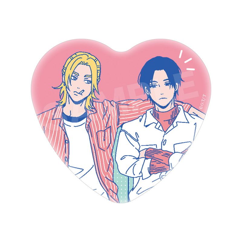 幸せを感じる大きなハート缶バッジ CANDY