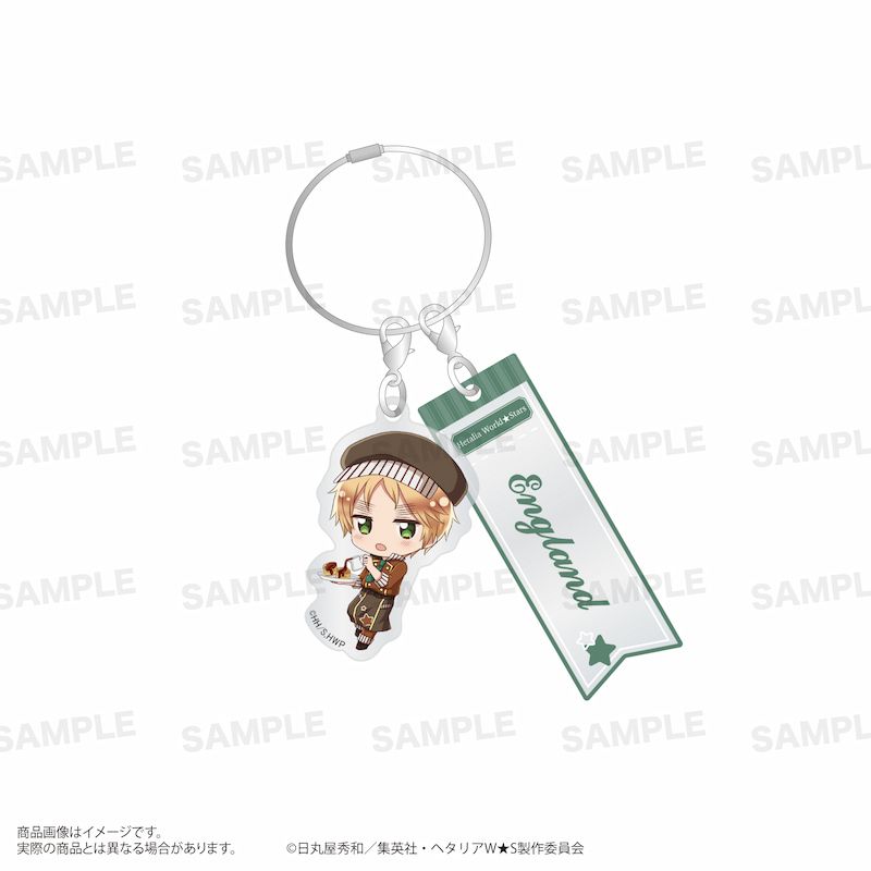 アニメ「ヘタリア World★Stars」ワイヤーアクリルキーホルダー（きゃらほっぴん！）ショコラティエver. イギリス