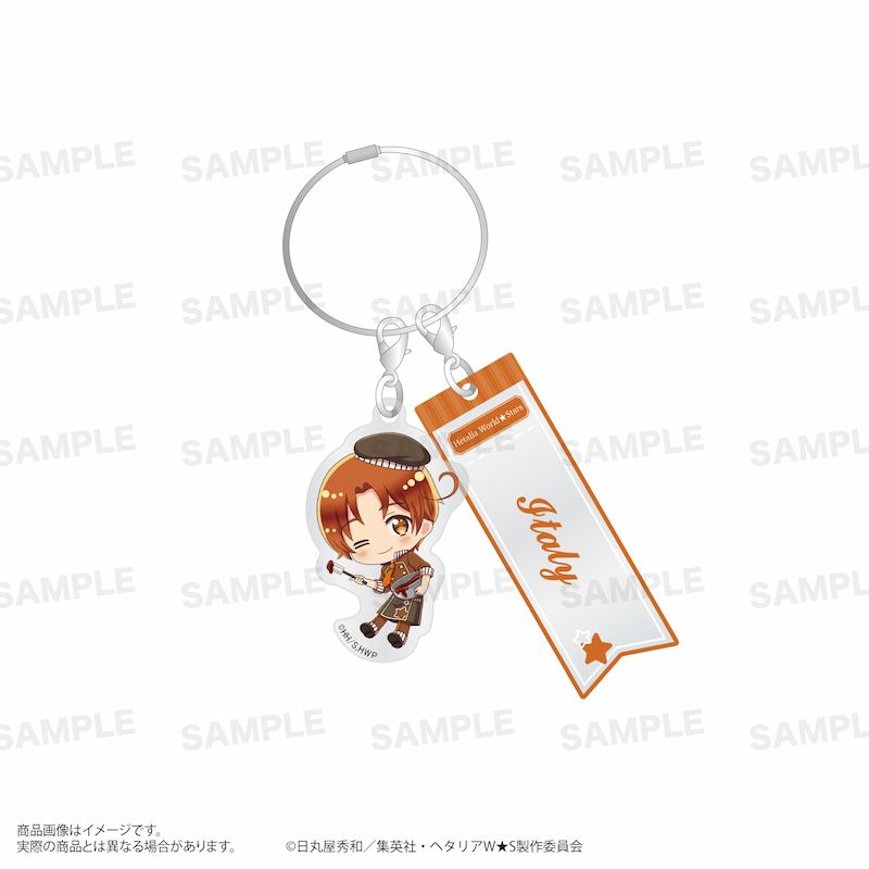 アニメ「ヘタリア World★Stars」ワイヤーアクリルキーホルダー（きゃらほっぴん！）ショコラティエver. イタリア