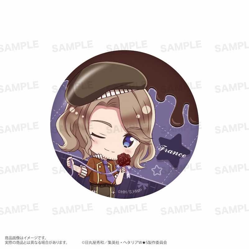 アニメ「ヘタリア World★Stars」トレーディング缶バッジ（きゃらほっぴん！）ショコラティエver. BOX