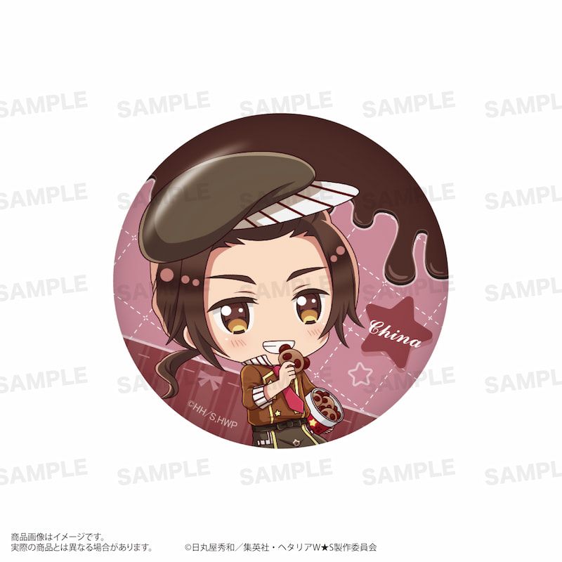 アニメ「ヘタリア World★Stars」トレーディング缶バッジ（きゃらほっぴん！）ショコラティエver. BOX