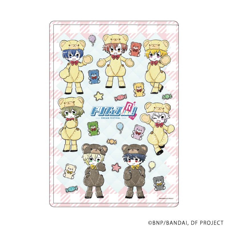キャラクリアケース「ドリフェス！R」02/モフモフくまさんver. 集合デザイン(グラフアートイラスト)