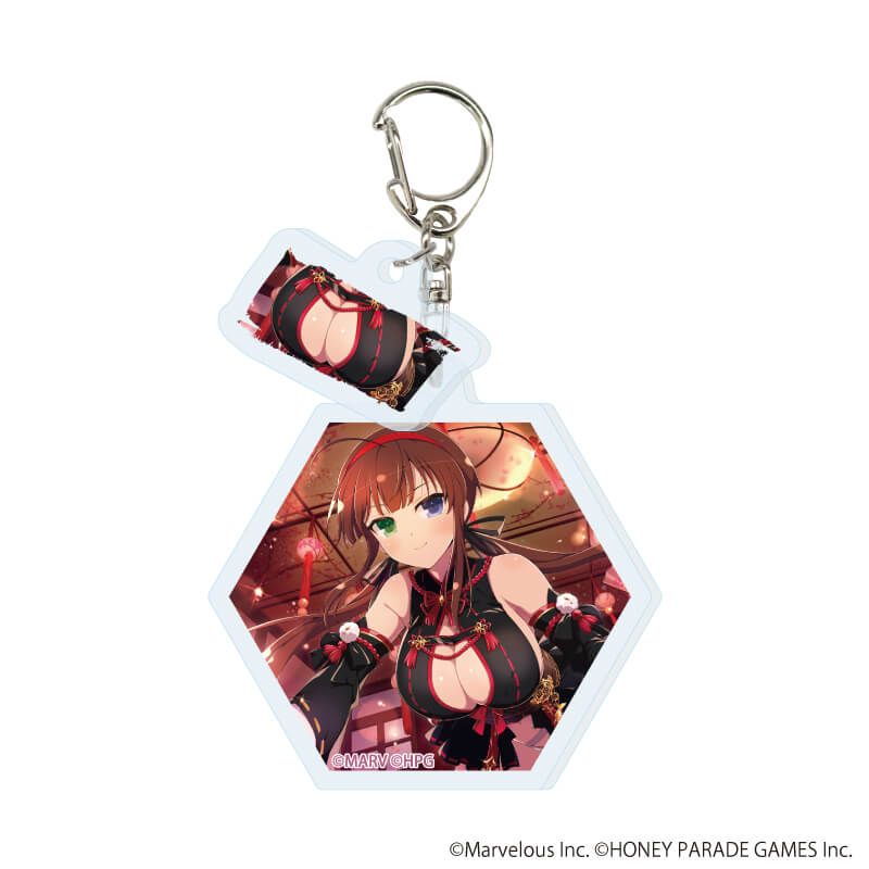 パイ付きアクリルキーホルダー「シノビマスター 閃乱カグラ NEW LINK」04/コンプリートセット(全10種)(公式イラスト)