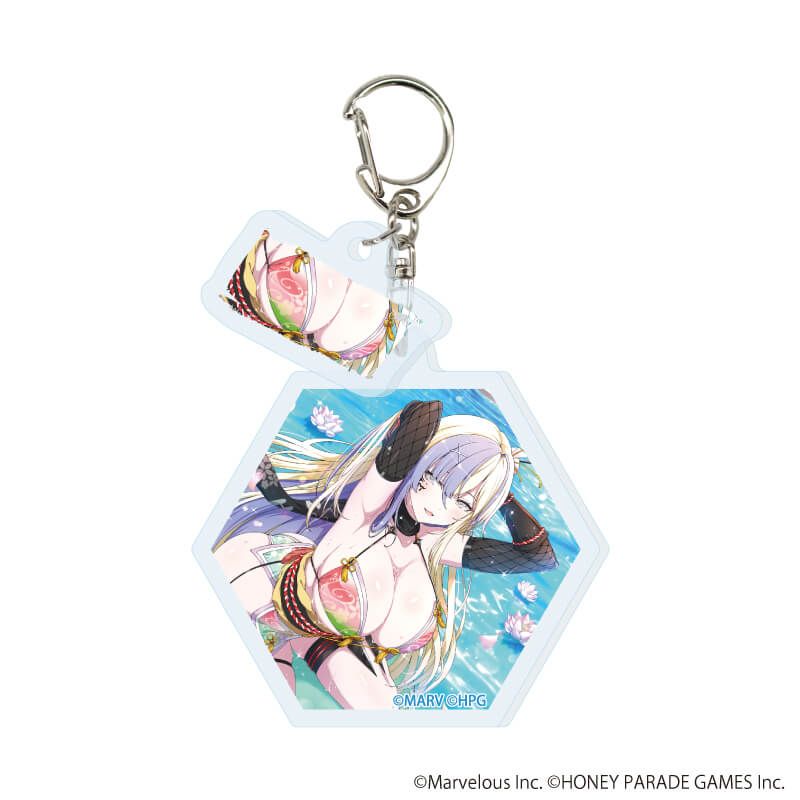 パイ付きアクリルキーホルダー「シノビマスター 閃乱カグラ NEW LINK」04/コンプリートセット(全10種)(公式イラスト)