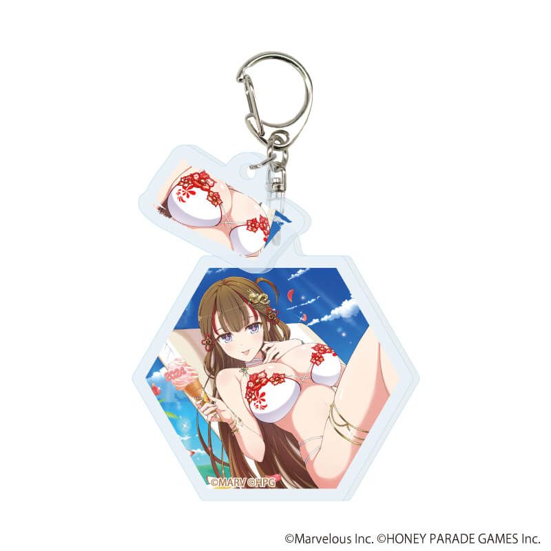 パイ付きアクリルキーホルダー「シノビマスター 閃乱カグラ NEW LINK」04/コンプリートセット(全10種)(公式イラスト)