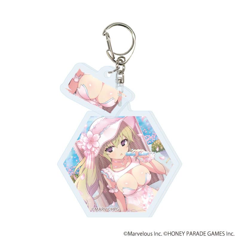 パイ付きアクリルキーホルダー「シノビマスター 閃乱カグラ NEW LINK」04/ブラインド(10種)(公式イラスト)