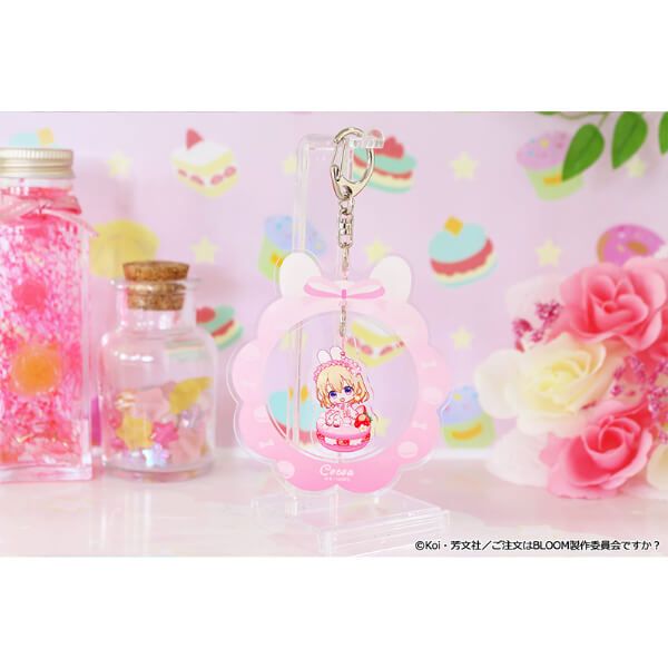 「ご注文はうさぎですか？ BLOOM」 ぷちちょこゆらゆらアクリルキーホルダー【ココア】マカロンver.