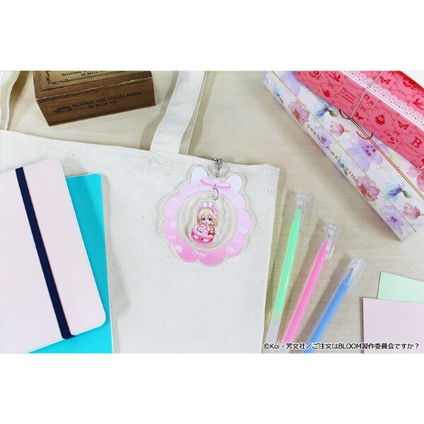 「ご注文はうさぎですか？ BLOOM」 ぷちちょこゆらゆらアクリルキーホルダー【ココア】マカロンver.