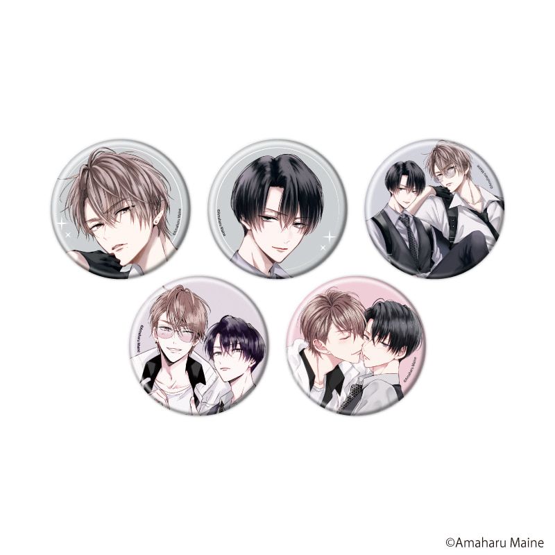 缶バッジ「イケないエリートΩは淫らにとろける」01/コンプリートセット(全5種)(公式&描き下ろしイラスト)