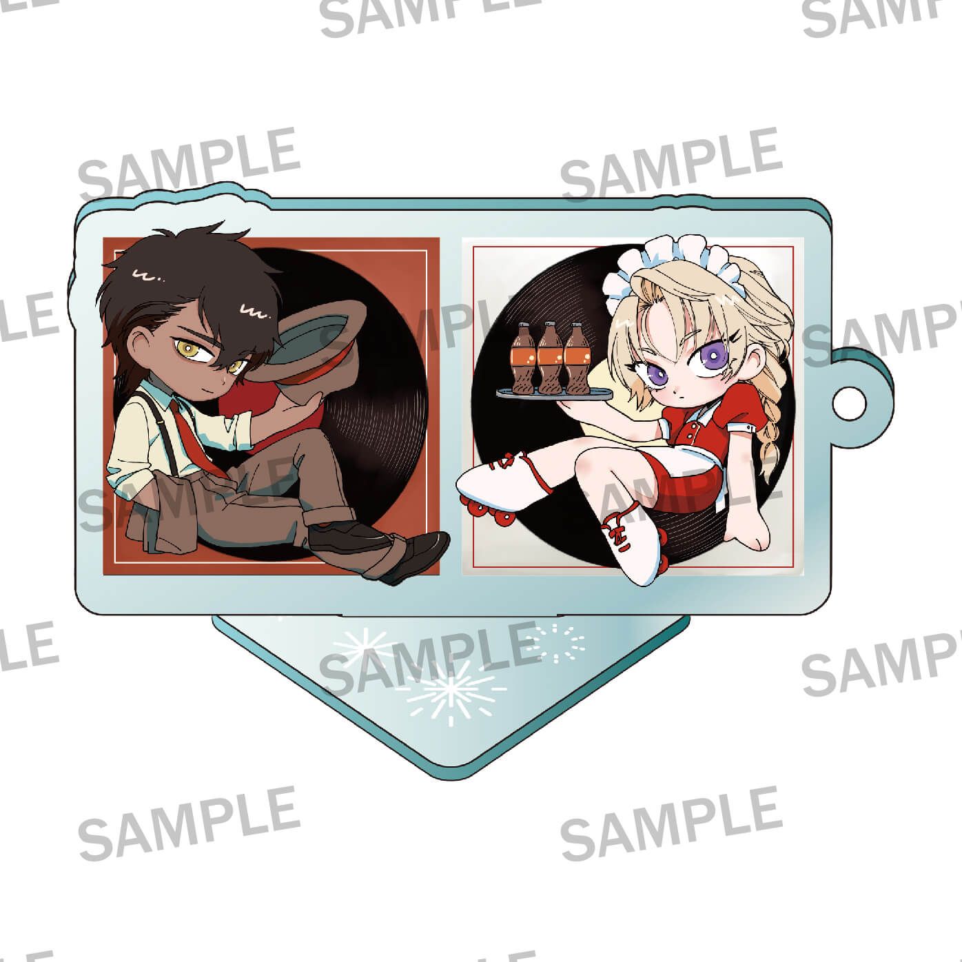 【w/MAUVEレーベル2周年記念】金色の花嫁 台座付きアクリルキーホルダー