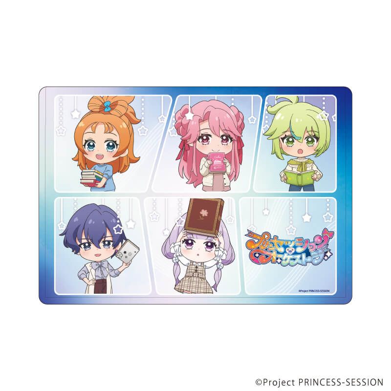 キャラクリアケース「TVアニメ『プリンセッション・オーケストラ』」02/コマ割りデザイン 本ver(ミニキャライラスト)