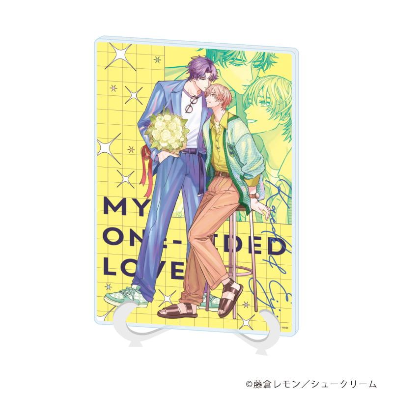 アクリルアートボード(A5サイズ)「修羅場のワンサイドラブ」01/三島&穂波(描き下ろしイラスト)