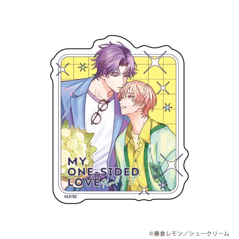 ダイカットスマホステッカー「修羅場のワンサイドラブ」01/三島&amp;穂波(描き下ろしイラスト)