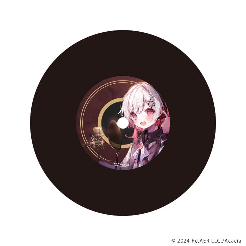 レコード風コースター「魔法少女ノ魔女裁判」01/桜羽エマ&橘シェリー&遠野ハンナ(描き起こしイラスト)