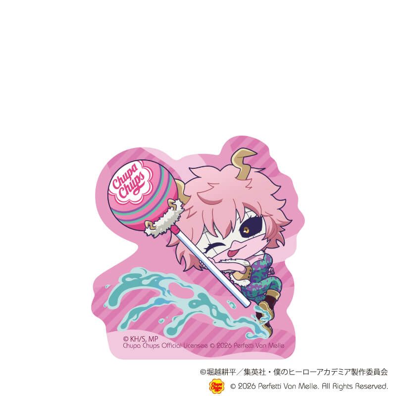 ダイカットステッカー「アニメ 『僕のヒーローアカデミア』×チュッパチャプス」07/芦戸　三奈(ミニキャライラスト)