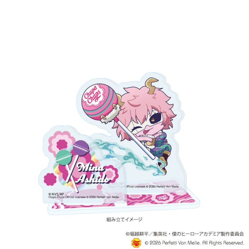 アクリルスタンドプレート「アニメ 『僕のヒーローアカデミア』×チュッパチャプス」07/芦戸　三奈(ミニキャライラスト)