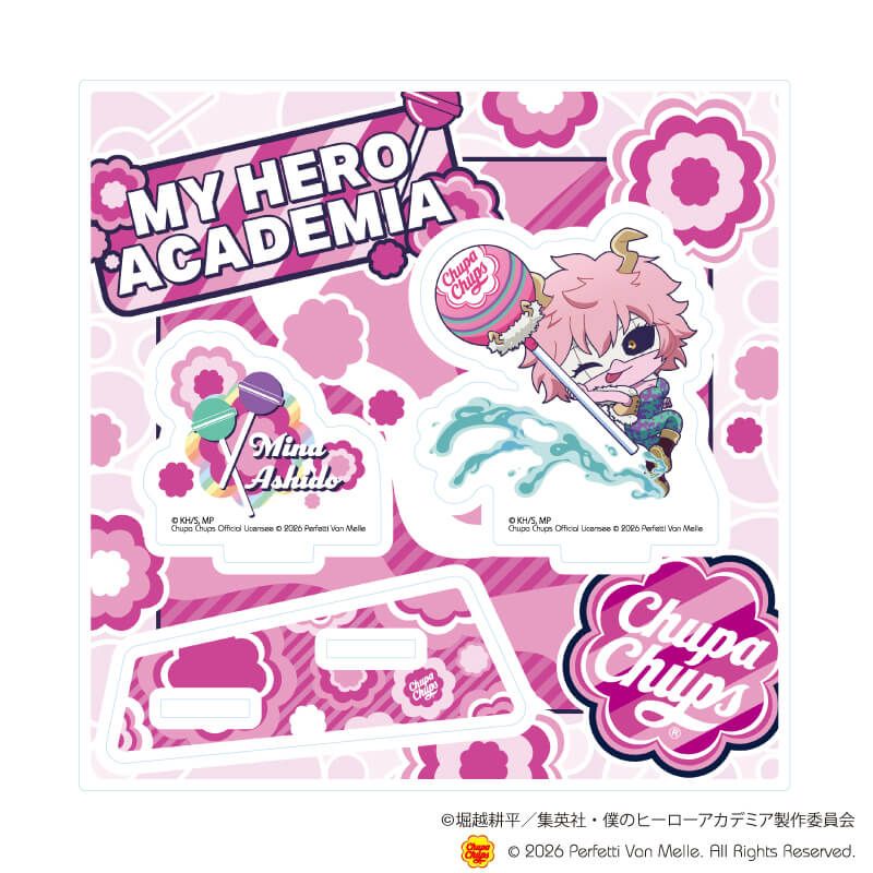 アクリルスタンドプレート「アニメ 『僕のヒーローアカデミア』×チュッパチャプス」07/芦戸　三奈(ミニキャライラスト)