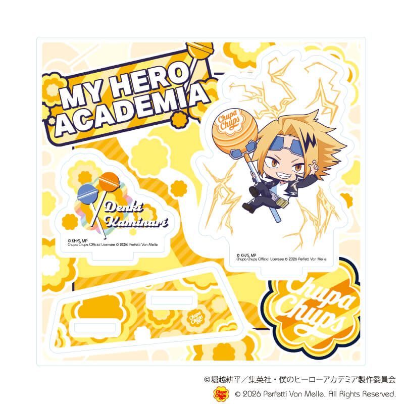 アクリルスタンドプレート「アニメ 『僕のヒーローアカデミア』×チュッパチャプス」06/上鳴　電気(ミニキャライラスト)