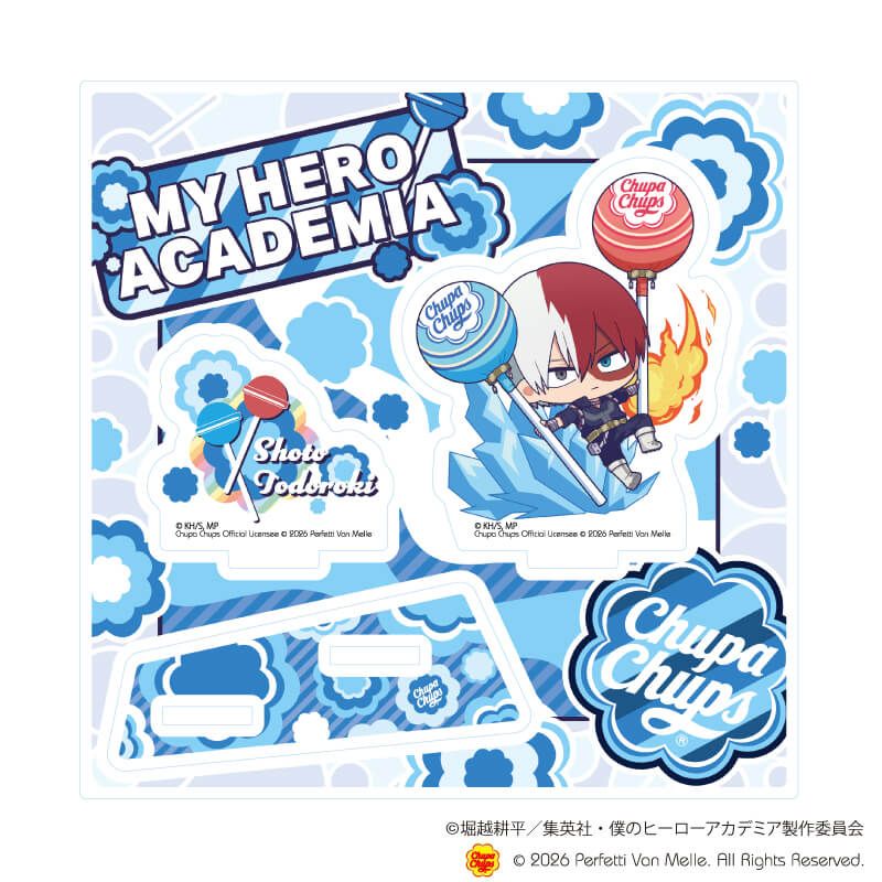 アクリルスタンドプレート「アニメ 『僕のヒーローアカデミア』×チュッパチャプス」04/轟　焦凍(ミニキャライラスト)