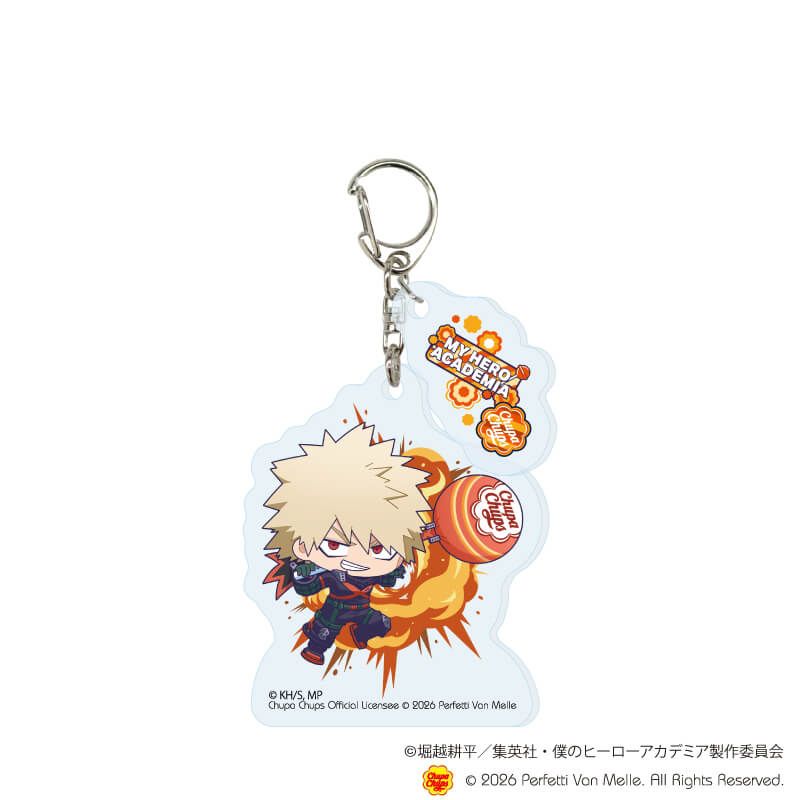 パーツ付きアクリルキーホルダー「アニメ 『僕のヒーローアカデミア』×チュッパチャプス」01/コンプリートセット(全10種)(ミニキャライラスト)