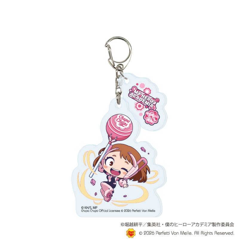 パーツ付きアクリルキーホルダー「アニメ 『僕のヒーローアカデミア』×チュッパチャプス」01/コンプリートセット(全10種)(ミニキャライラスト)