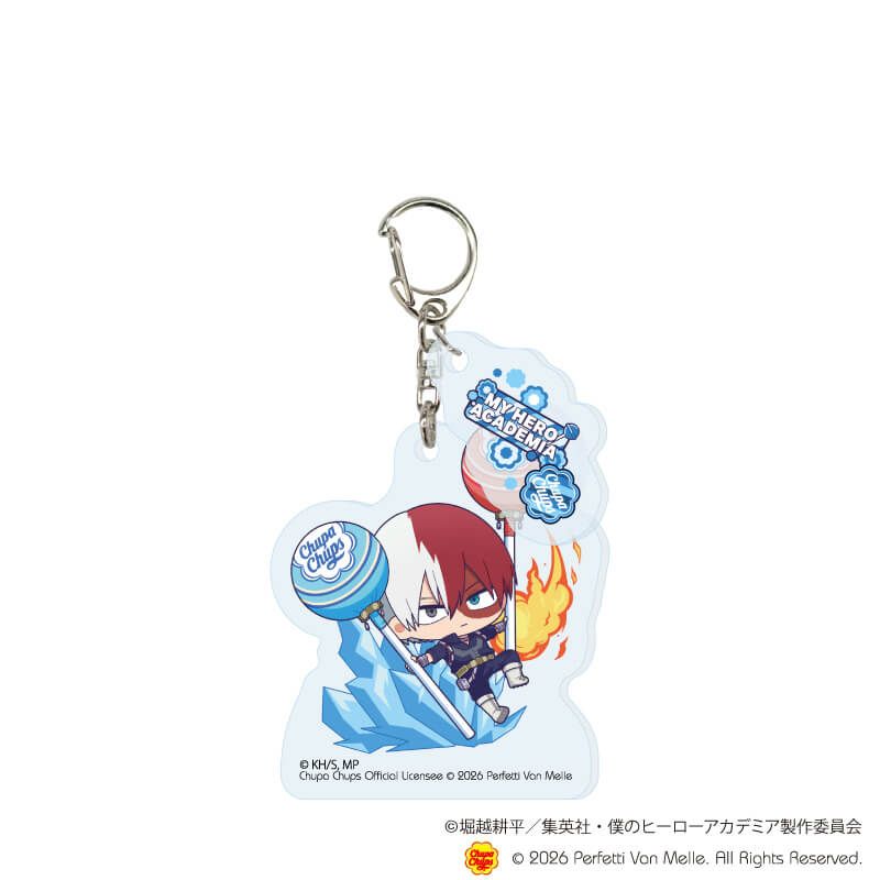 パーツ付きアクリルキーホルダー「アニメ 『僕のヒーローアカデミア』×チュッパチャプス」01/コンプリートセット(全10種)(ミニキャライラスト)
