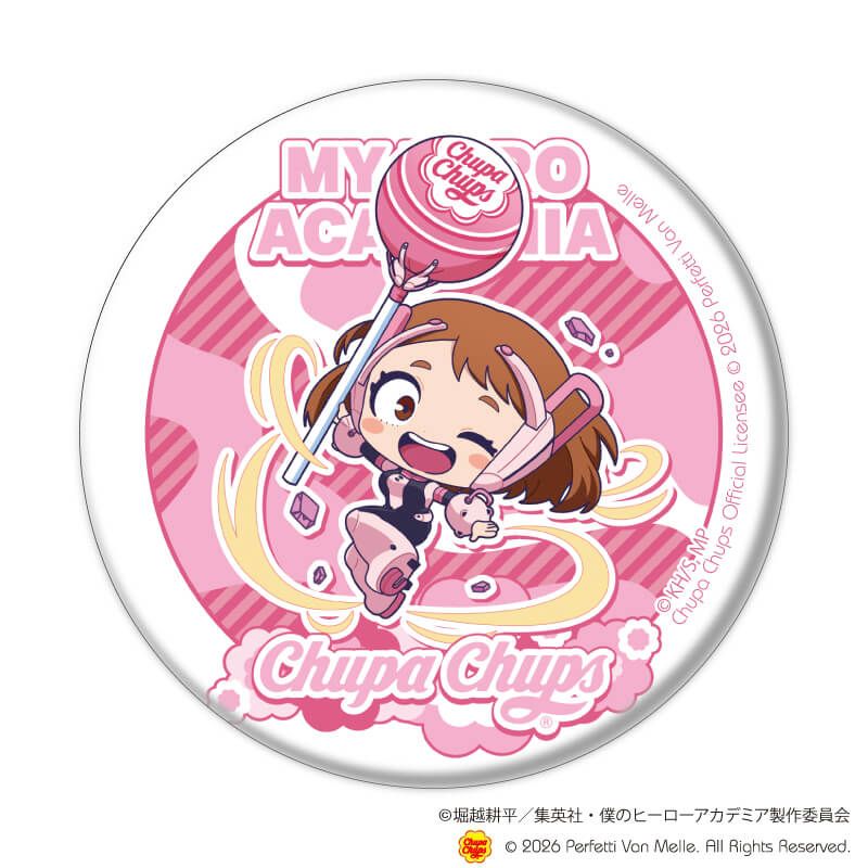 缶バッジ「アニメ 『僕のヒーローアカデミア』×チュッパチャプス」01/コンプリートセット(全10種)(ミニキャライラスト)