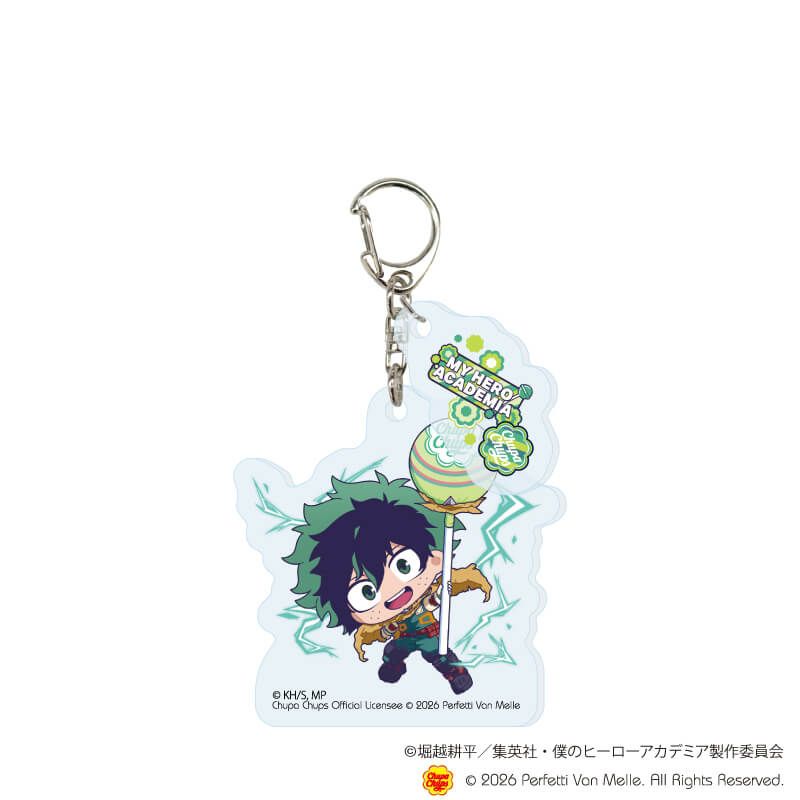 パーツ付きアクリルキーホルダー「アニメ 『僕のヒーローアカデミア』×チュッパチャプス」01/ブラインド(10種)(ミニキャライラスト)