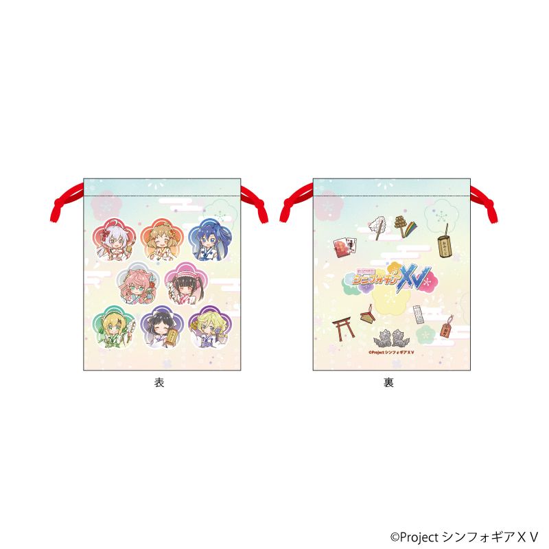 巾着ポーチ「戦姫絶唱シンフォギアＸＶ」01/コマ割りデザイン(レトロアートイラスト)