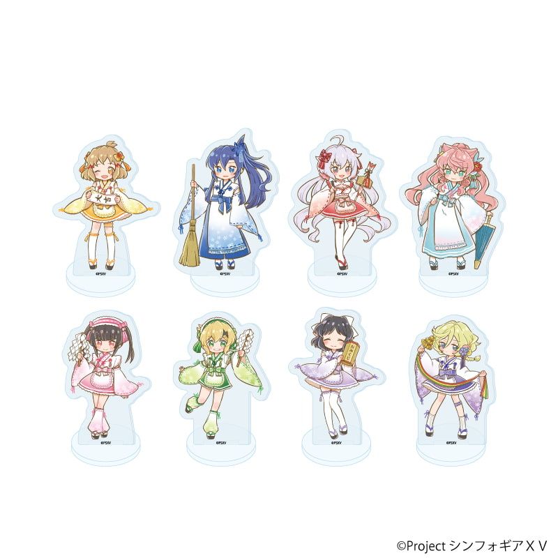 アクリルぷちスタンド「戦姫絶唱シンフォギアＸＶ」16/コンプリートセット(全8種)(レトロアートイラスト)