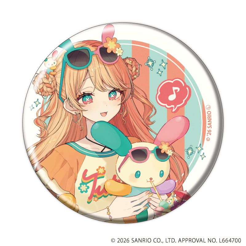 缶バッジ「赤倉×サンリオキャラクターズ」06/ブラインド(6種)(コラボイラスト)