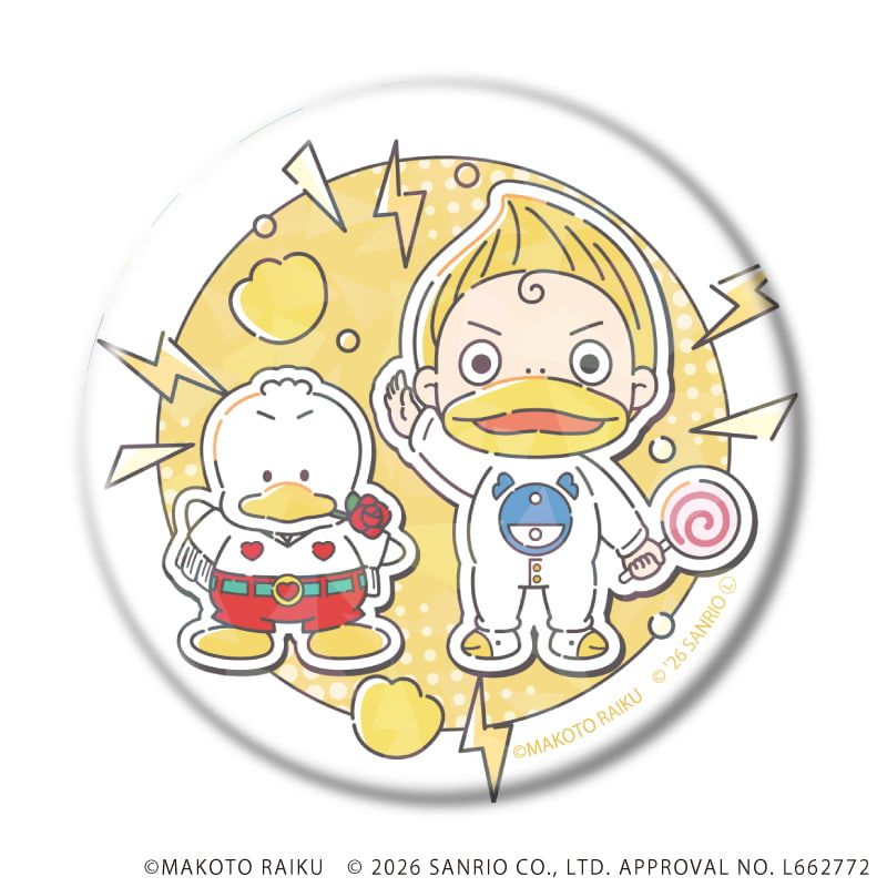 ホログラム缶バッジ(57ｍｍ)「金色のガッシュ!!×サンリオキャラクターズ」02/vol.02コンプリートセット(全5種)(コラボイラスト)