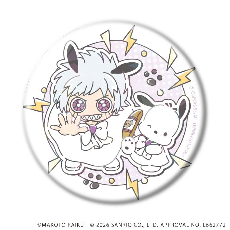 ホログラム缶バッジ(57ｍｍ)「金色のガッシュ!!×サンリオキャラクターズ」01/vol.01コンプリートセット(全6種)(コラボイラスト)