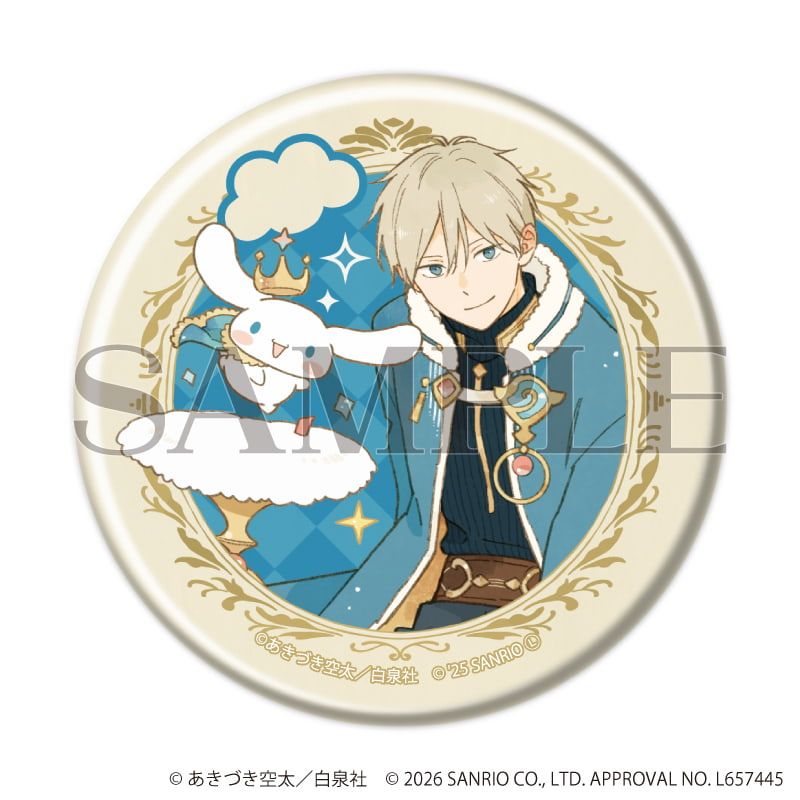 マット加工缶バッジ(57mm)「赤髪の白雪姫×サンリオキャラクターズ」01/コンプリートBOX(全5種)(コラボイラスト)