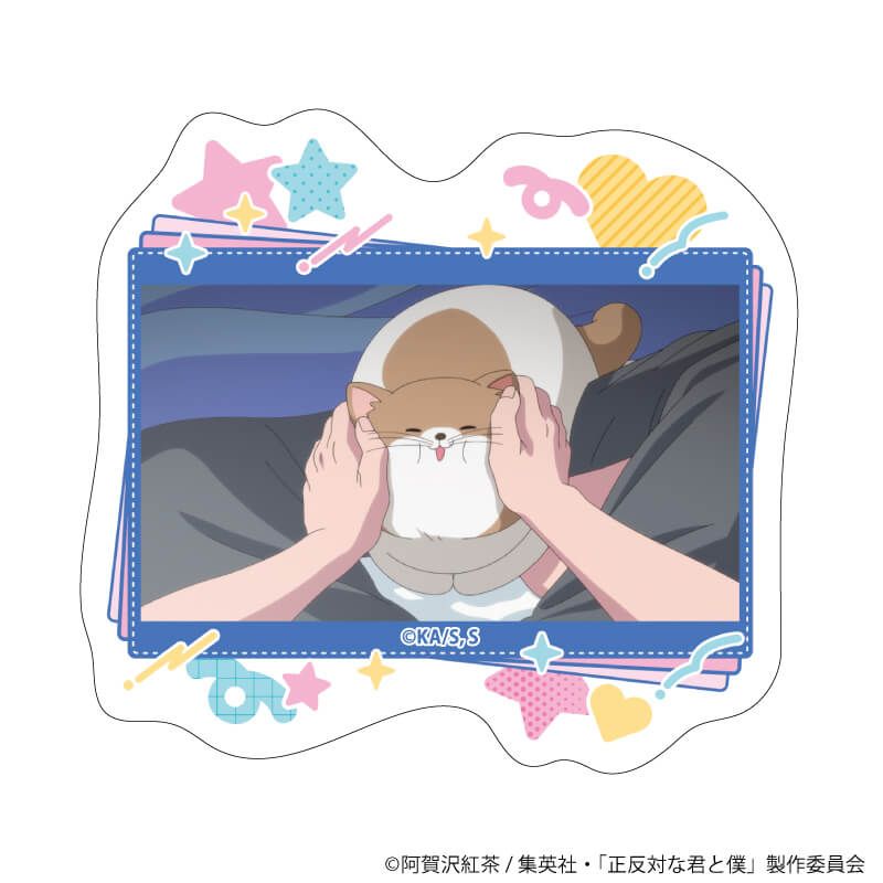 ダイカットスマホステッカー「TVアニメ『正反対な君と僕』」06/F(場面写イラスト)