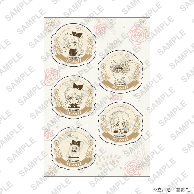 PETANTシール「怪盗セイント・テール」02/ちりばめデザイン(公式イラスト)