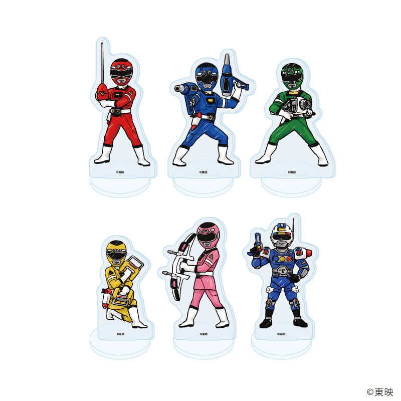 アクリルぷちスタンド「激走戦隊カーレンジャー」01/ブラインド(6種)(グラフアートイラスト)