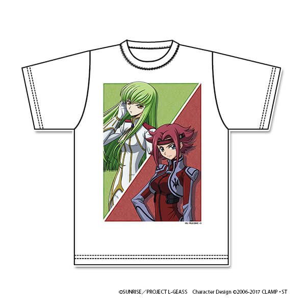コードギアス 反逆のルルーシュ グラフィックTシャツ【C.C.＆カレン】