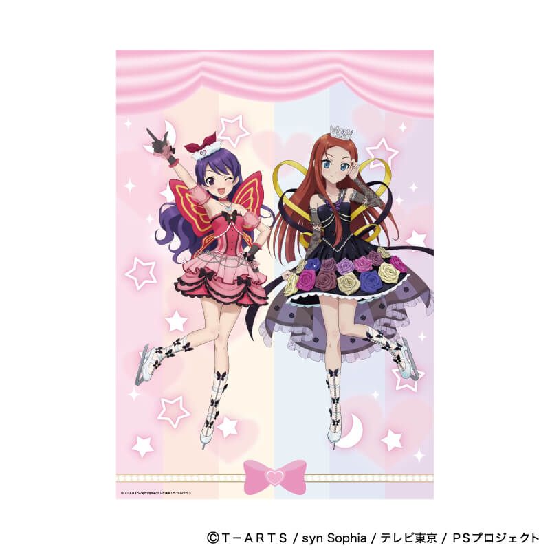 A3クリアポスター「プリティーシリーズ」02/上葉みあ&ヘイン コーデアレンジver.(描き下ろしイラスト)