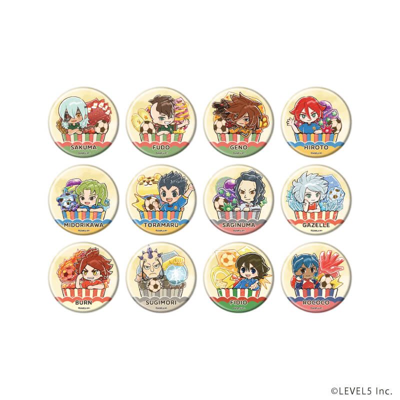 缶バッジ「イナズマイレブン」02/スイーツver. コンプリートセット(全12種)(グラフアートイラスト)