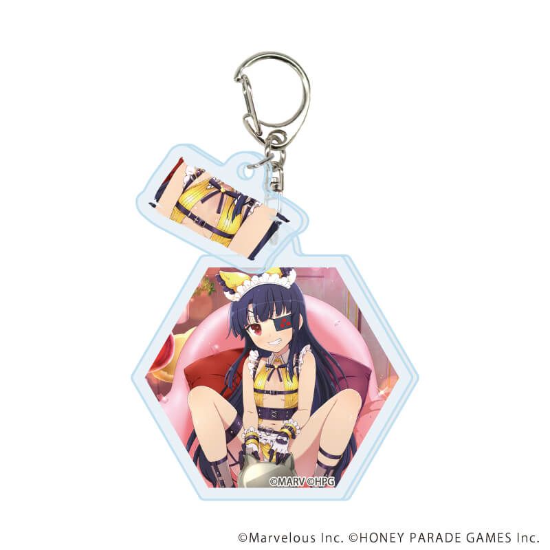 パイ付きアクリルキーホルダー「シノビマスター 閃乱カグラ NEW LINK」05/ブラインド(10種)(公式イラスト)